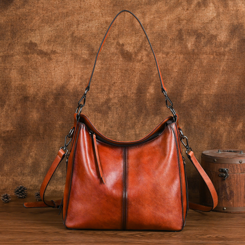 Li Ji | Original handmade leather | European and American vintage craftsmanship soft leather handbag No. 601 