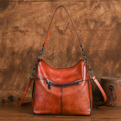 Li Ji | Original handmade leather | European and American vintage craftsmanship soft leather handbag No. 601 