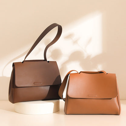 Li Ji | Original handmade leather | Two-layer cowhide fashionable and gentle style crossbody bag No. 6052A 