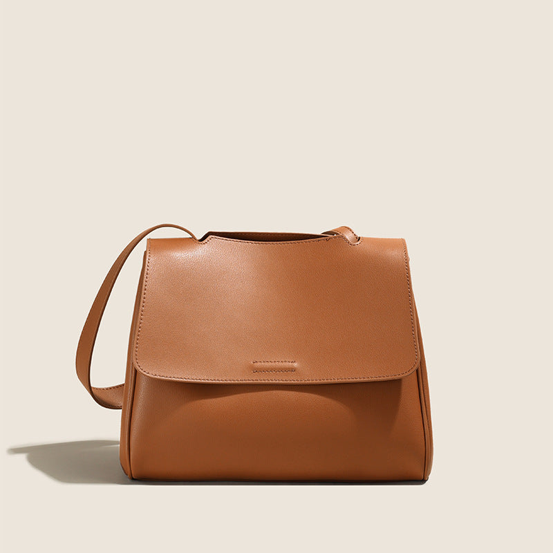 Li Ji | Original handmade leather | Two-layer cowhide fashionable and gentle style crossbody bag No. 6052A 