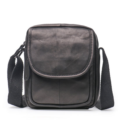 Li Ji | Original handmade genuine leather | Simple first-layer cowhide shoulder bag No. 63-2 