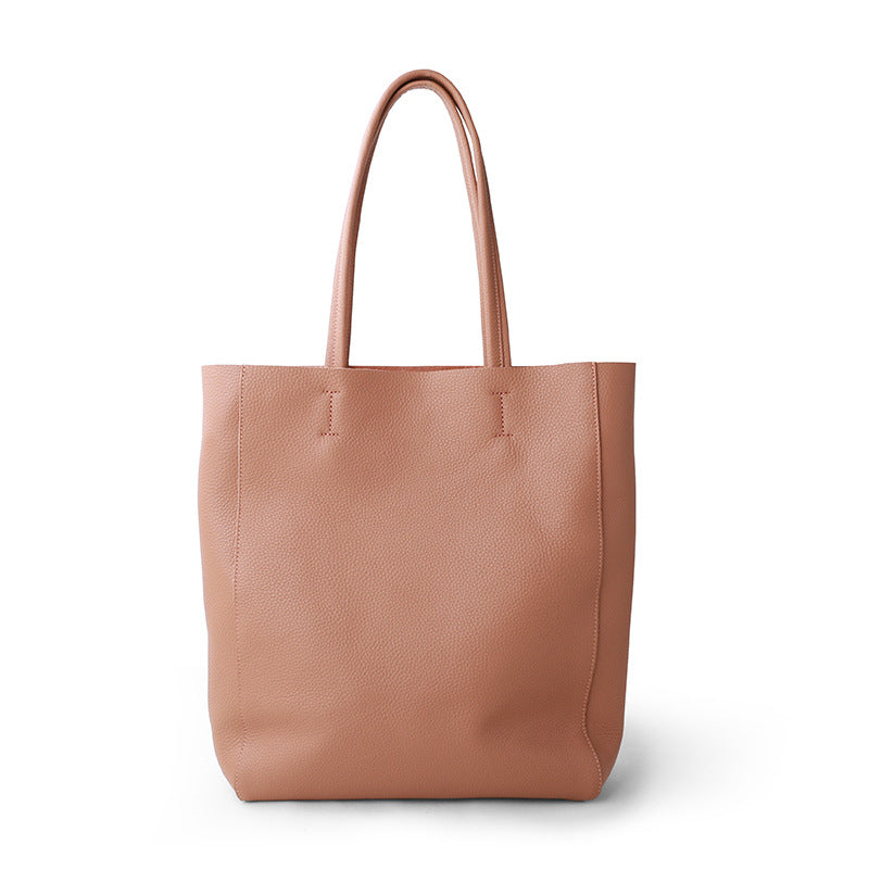 Li Ji | Original handmade leather | First-layer cowhide simple tote bag No. 6513C 