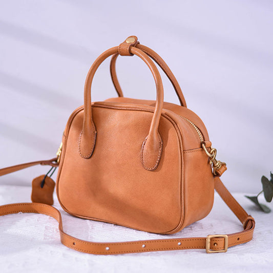 Li Ji | Original handmade leather | Simple design ~ Vegetable tanned leather handbag No. 69116 