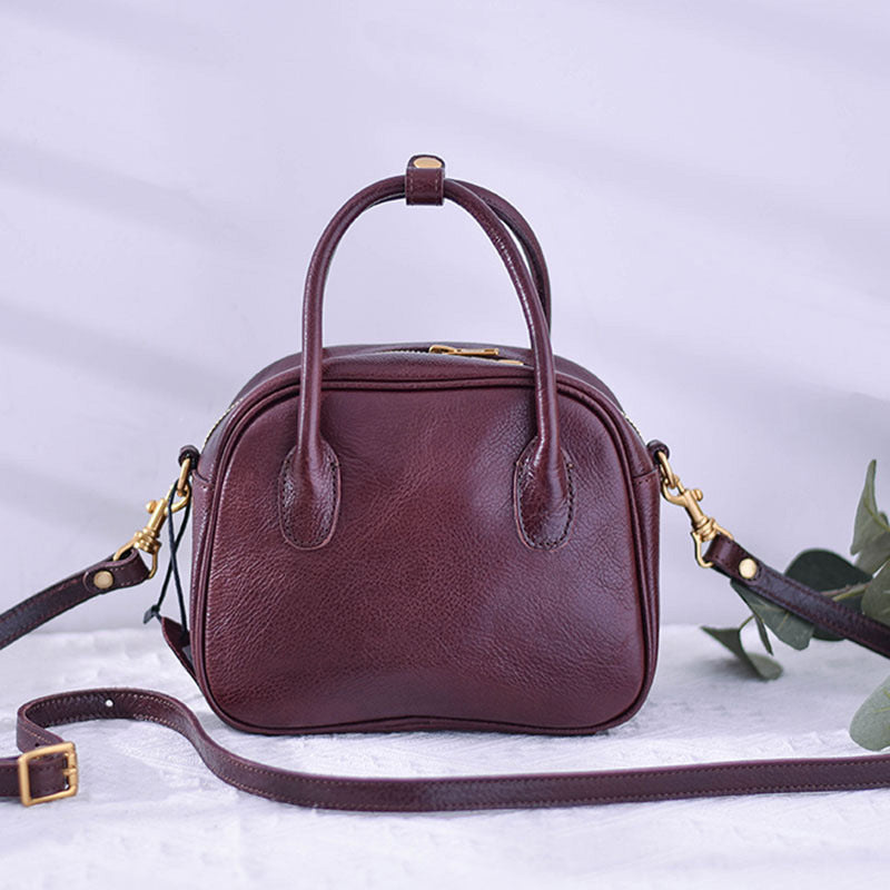 Li Ji | Original handmade leather | Simple design ~ Vegetable tanned leather handbag No. 69116 