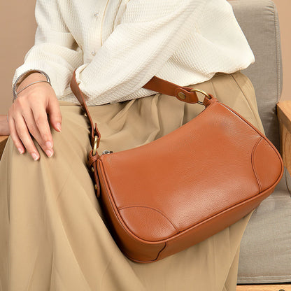 Li Ji | Original handmade genuine leather | Elegant Japanese-style armpit bag No. 7151 