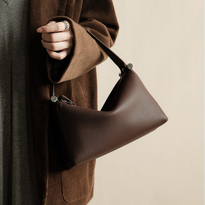 Li Ji | Original handmade leather | Soft Boston bag with elegant curves and texture No. 7165