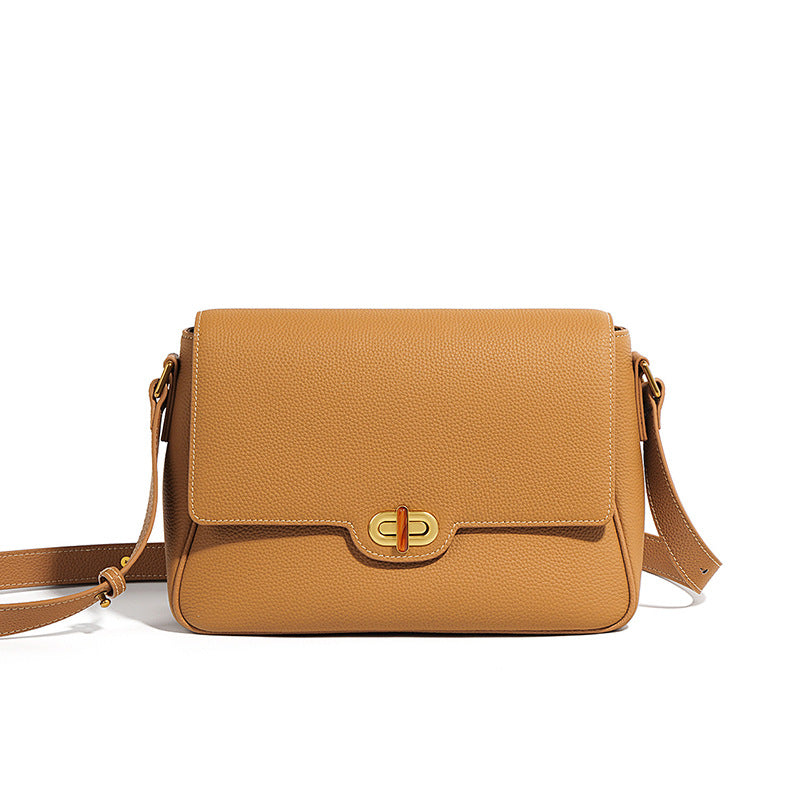 Li Ji | Original handmade genuine leather | First-layer cow leather, selected natural shape, underarm bag No. 7516 