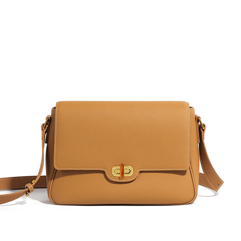 Li Ji | Original handmade genuine leather | First-layer cow leather, selected natural shape, underarm bag No. 7516 