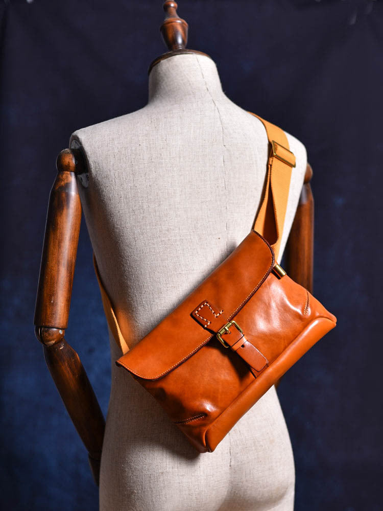 Li Ji | Original handmade genuine leather | American handmade distressed street envelope bag No. 757 