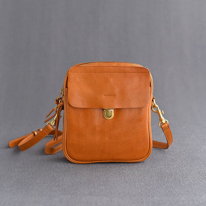 Li Ji | Original handmade leather | American retro first-layer cowhide multi-compartment cross-body bag No. 7738-2 