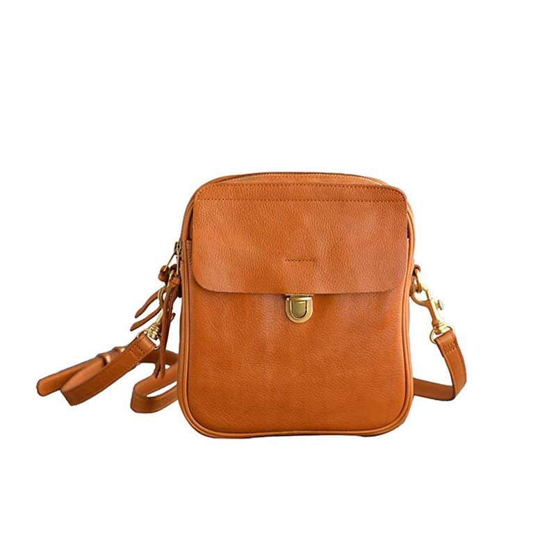 Li Ji | Original handmade leather | American retro first-layer cowhide multi-compartment cross-body bag No. 7738-2 