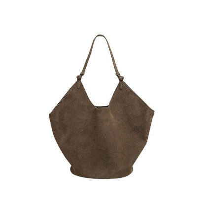 Li Ji | Original handmade leather | Korean-style retro suede cowhide bucket bag No. 7776