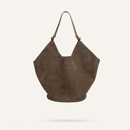 Li Ji | Original handmade leather | Korean-style retro suede cowhide bucket bag No. 7776