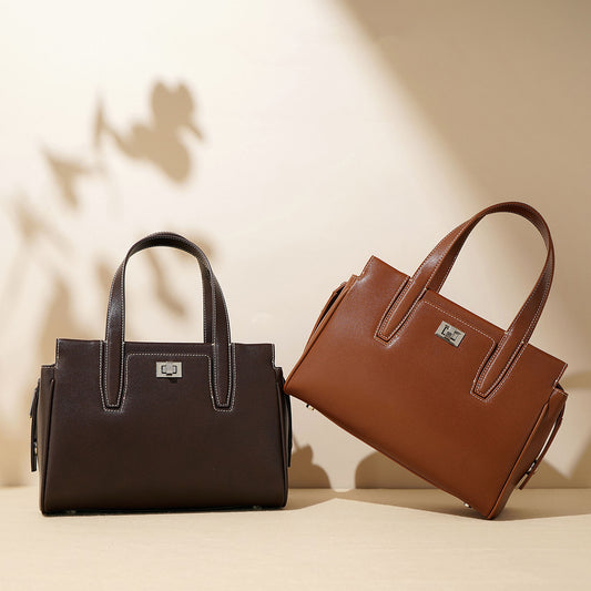 Li Ji | Original handmade leather | Two-layer cowhide Suiyu commuter handbag No. 7939A 