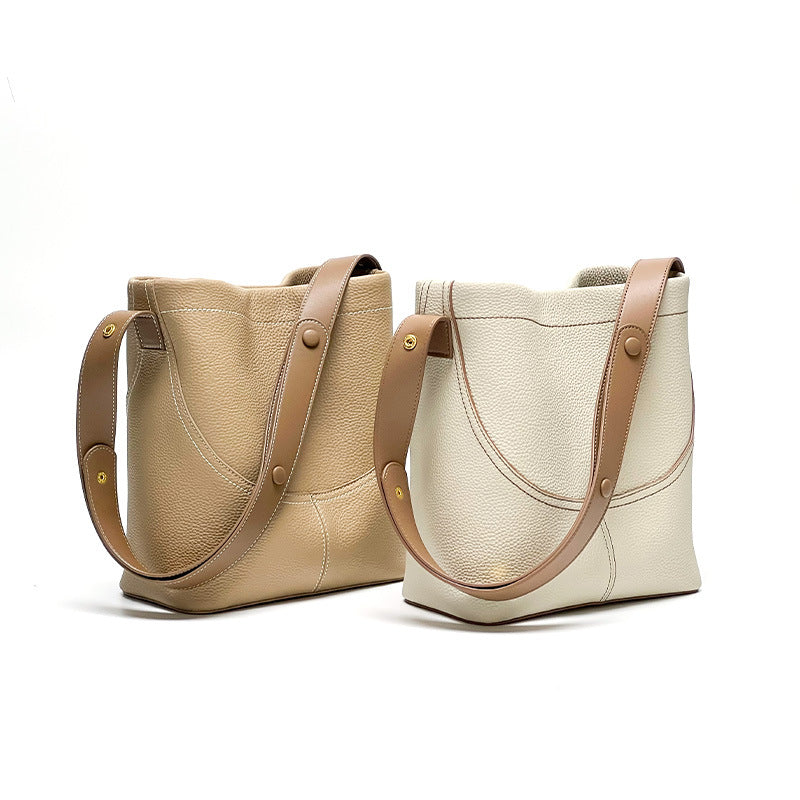 Li Ji | Original handmade genuine leather | High quality soft and stretchable bucket bag No. 816 