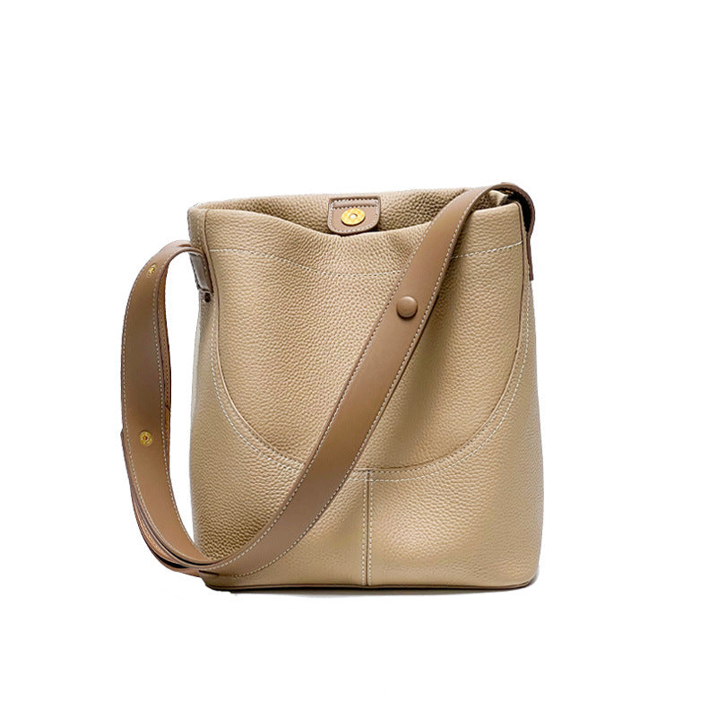 Li Ji | Original handmade genuine leather | High quality soft and stretchable bucket bag No. 816 