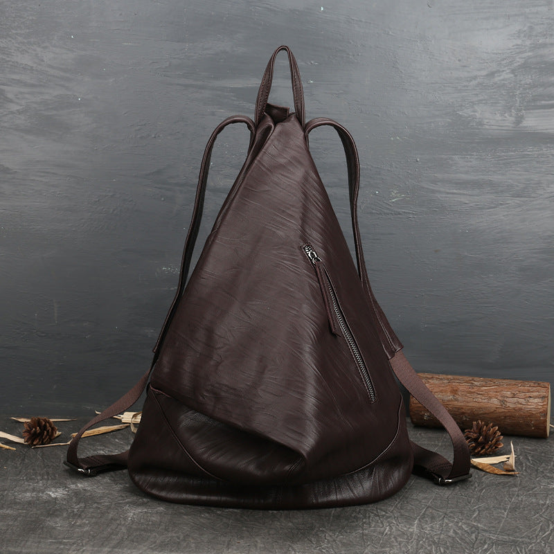 Li Ji | Original handmade leather | Retro style Wenqing first-layer leather backpack No. 8747 