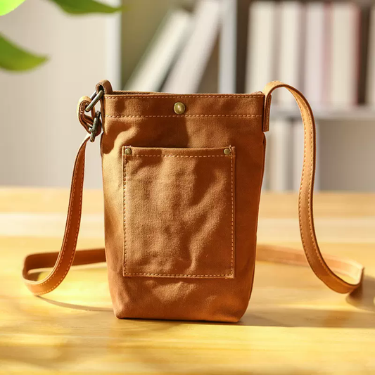 Li Ji | Original handmade leather | Japanese casual lightweight canvas mobile phone bag No. 88702 