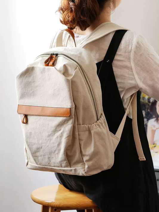 Li Ji | Original handmade leather | Literary design unisex backpack No. 88790 