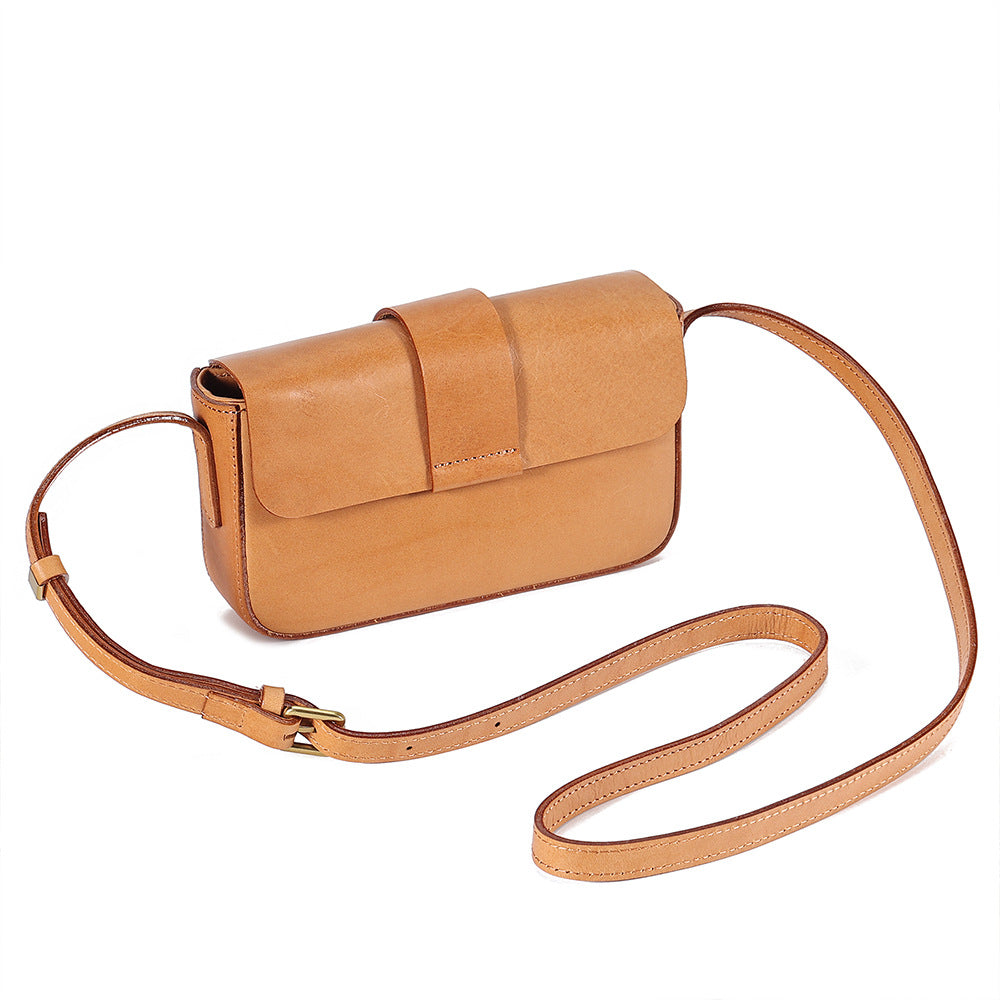 Li Ji | Original handmade genuine leather | Fresh color and texture shoulder bag No. 8898 