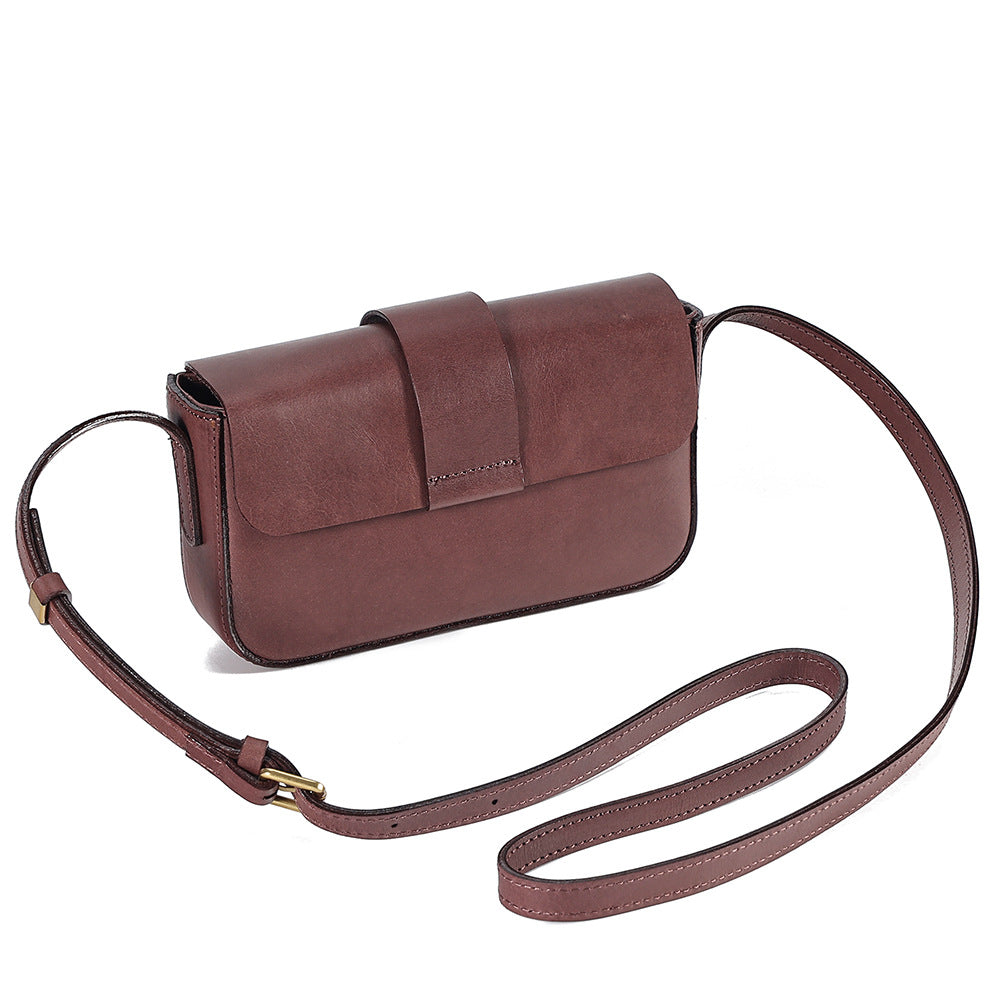 Li Ji | Original handmade genuine leather | Fresh color and texture shoulder bag No. 8898 