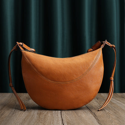 Li Ji | Original handmade genuine leather | Handmade cow leather バッグ versatile dumpling bag No. 90156