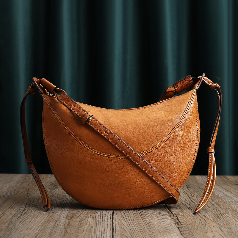 Li Ji | Original handmade genuine leather | Handmade cow leather バッグ versatile dumpling bag No. 90156