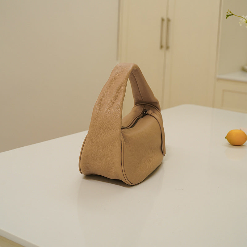 Li Ji | Original handmade genuine leather | Simple おしゃれ portable dumpling bag No. 9-303 