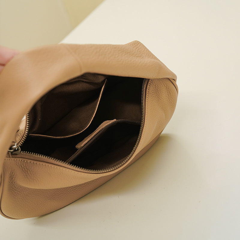 Li Ji | Original handmade genuine leather | Simple おしゃれ portable dumpling bag No. 9-303 