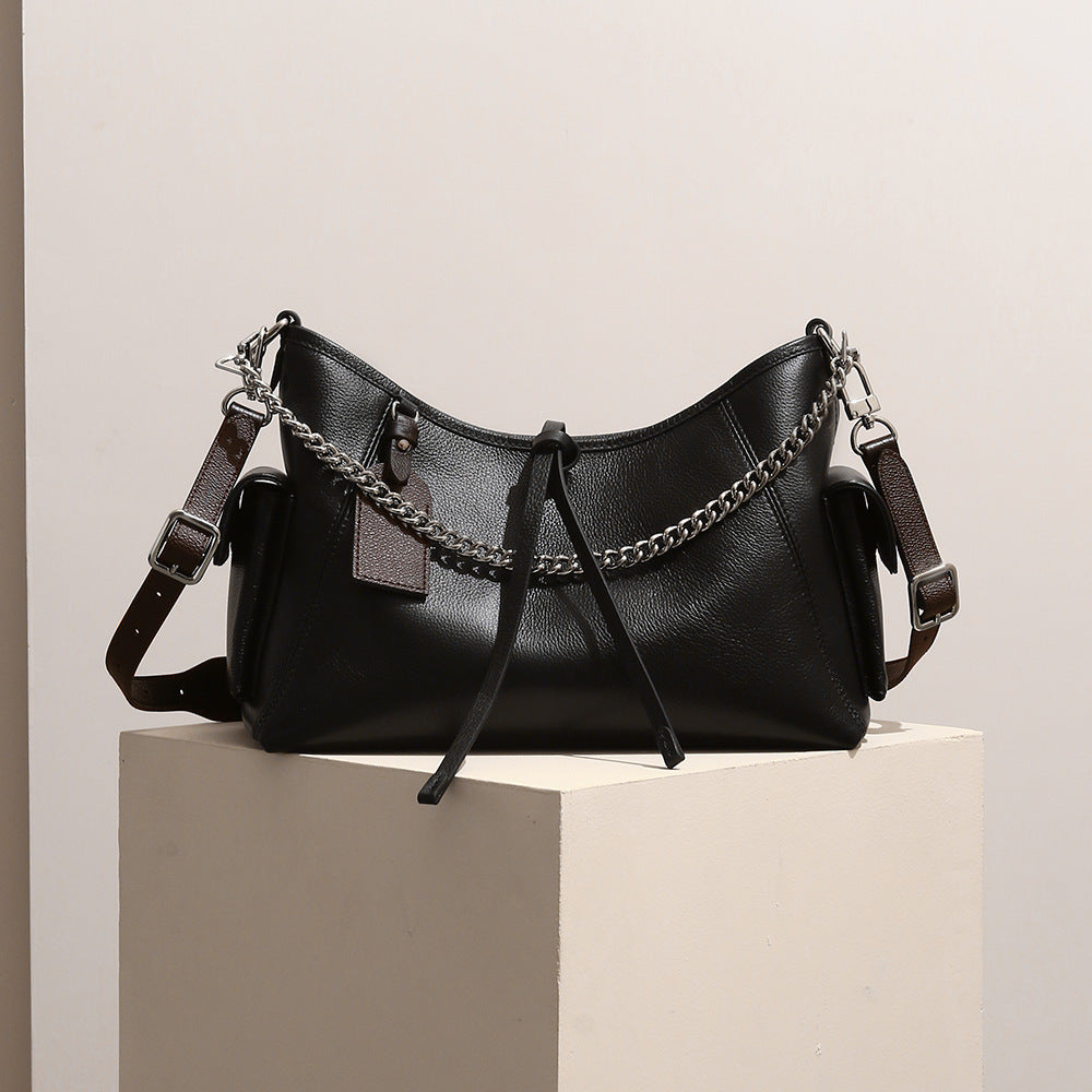 Li Ji | Original handmade leather | European and American retro style single tone handbag No. 916403 