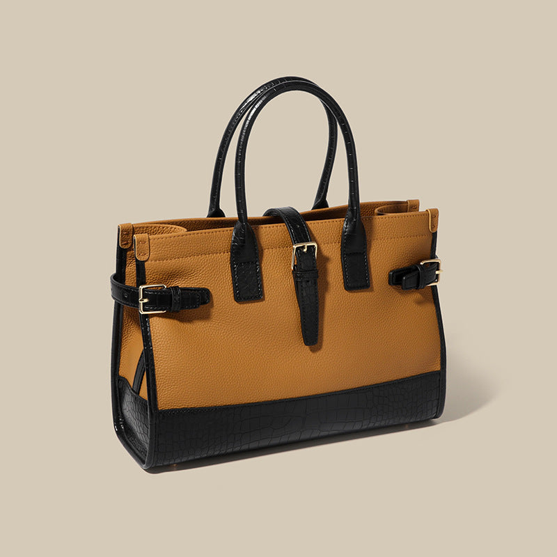 Li Ji | Original handmade genuine leather | First-layer cow leather large-capacity high-end handbag No. 9167 