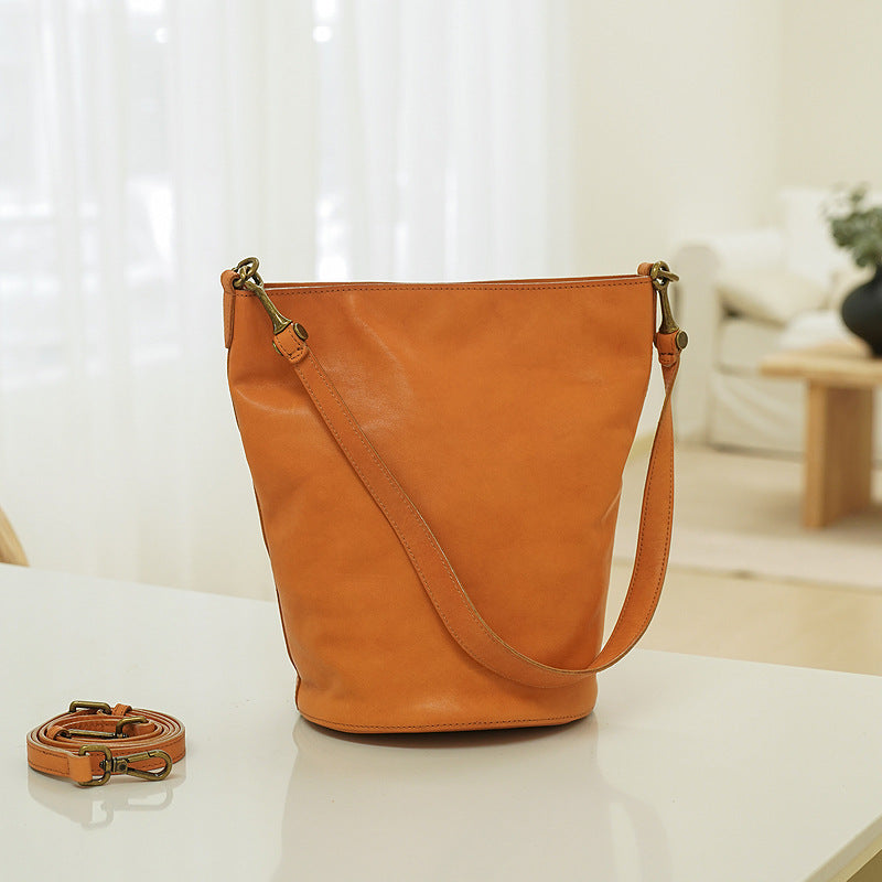 Li Ji | Original handmade genuine leather | High-end large-capacity cowhide leather commuter tote bag No. 9300 