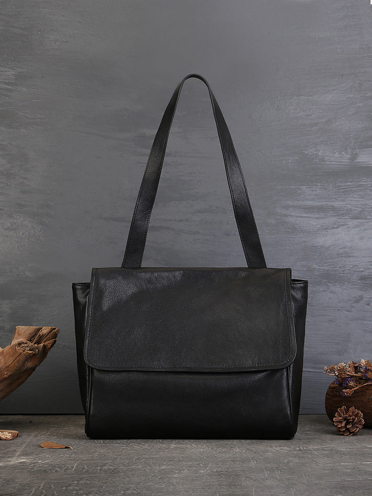 Li Ji | Original handmade genuine leather | Jieyu soft cowhide solid color handbag No. 9308 