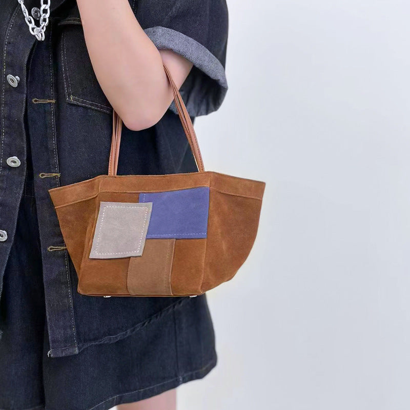 Li Ji | Original handmade genuine leather | Uniquely made with color block handbag No. 935610 