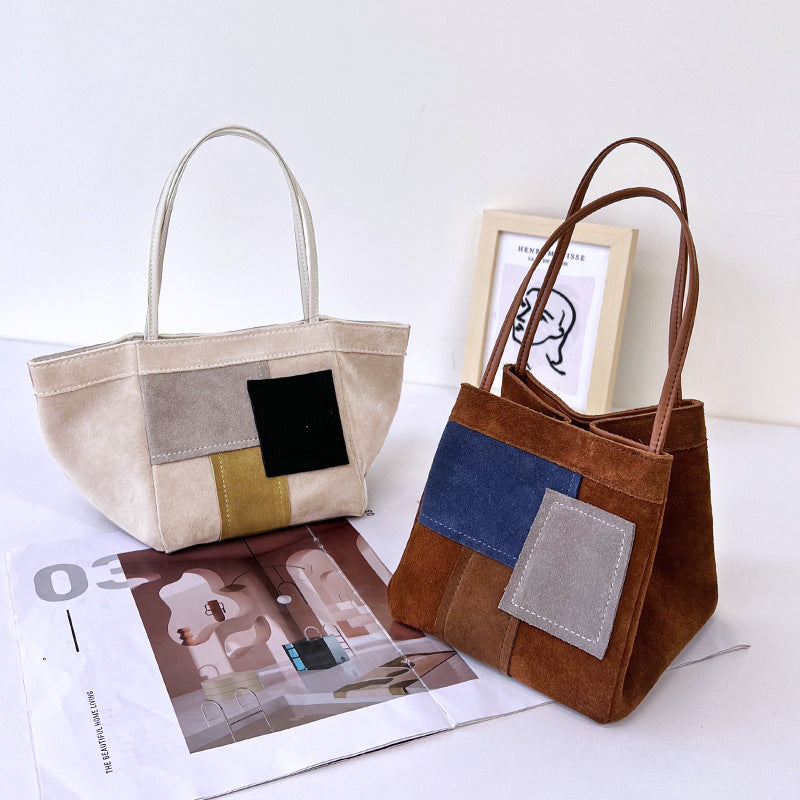 Li Ji | Original handmade genuine leather | Uniquely made with color block handbag No. 935610 