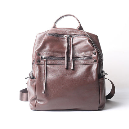 Li Ji | Original handmade leather | Korean version urban simple casual backpack No. 9357