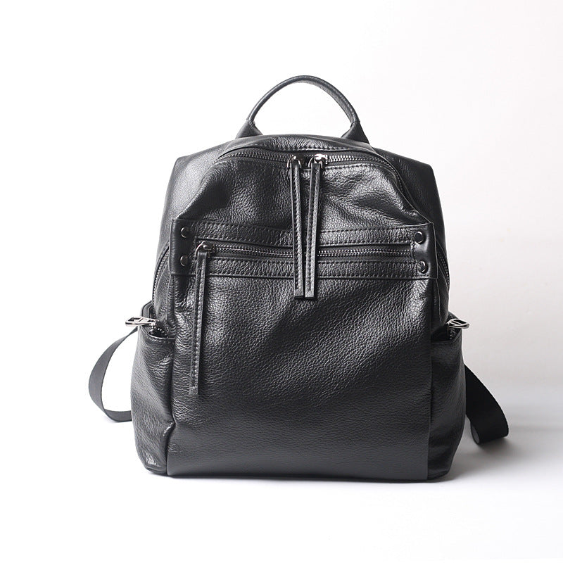 Li Ji | Original handmade leather | Korean version urban simple casual backpack No. 9357