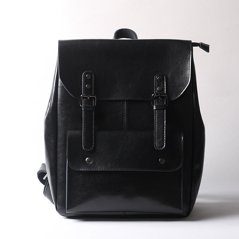 Li Ji | Original handmade genuine leather | Japanese genderless two-layer cowhide backpack No. 9360 