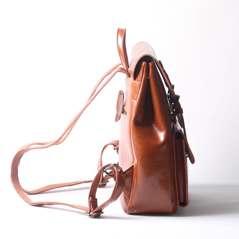 Li Ji | Original handmade genuine leather | Japanese genderless two-layer cowhide backpack No. 9360 