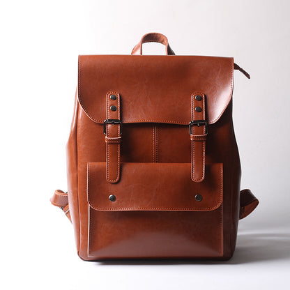 Li Ji | Original handmade genuine leather | Japanese genderless two-layer cowhide backpack No. 9360 