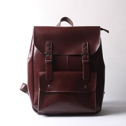 Li Ji | Original handmade genuine leather | Japanese genderless two-layer cowhide backpack No. 9360 