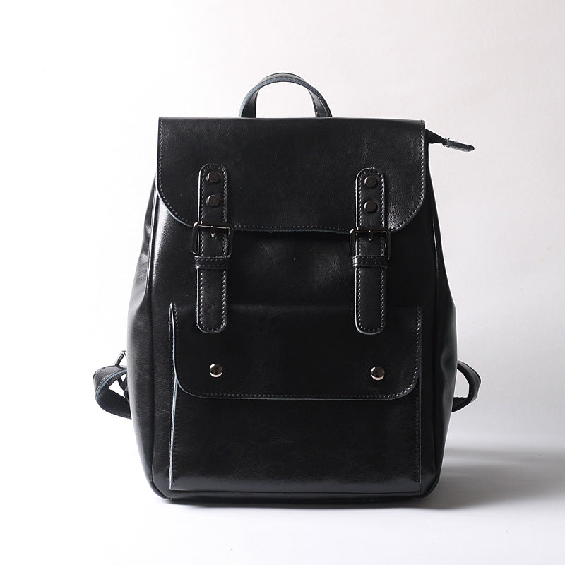 Li Ji | Original handmade genuine leather | Japanese genderless two-layer cowhide backpack No. 9360 