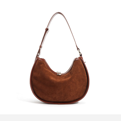 Li Ji | Original handmade genuine leather | Hand-touched nubuck leather saddle bag No. 9632A 