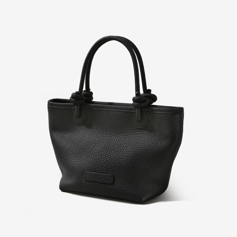 Li Ji | Original handmade leather | First-layer cowhide vegetable basket knot simple handbag No. 9750 