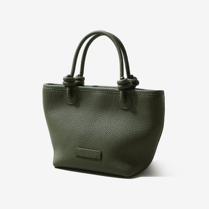 Li Ji | Original handmade leather | First-layer cowhide vegetable basket knot simple handbag No. 9750 