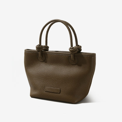 Li Ji | Original handmade leather | First-layer cowhide vegetable basket knot simple handbag No. 9750 