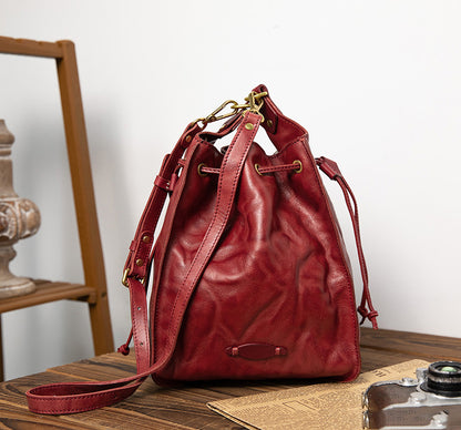 Li Ji | Original handmade genuine leather | Invincible texture and wrinkled armpit bag No. A6086 