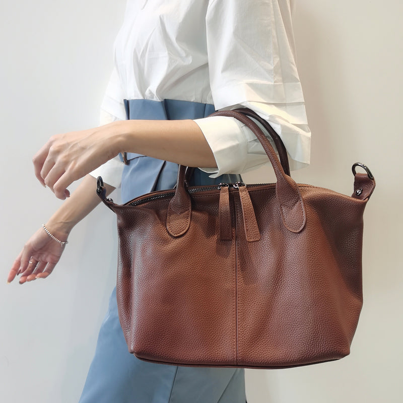 Li Ji | Original handmade genuine leather | Soft texture first-layer soft leather handbag No. B0114 