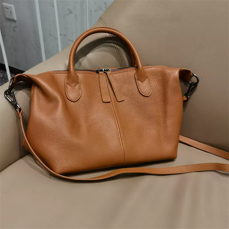 Li Ji | Original handmade genuine leather | Soft texture first-layer soft leather handbag No. B0114 