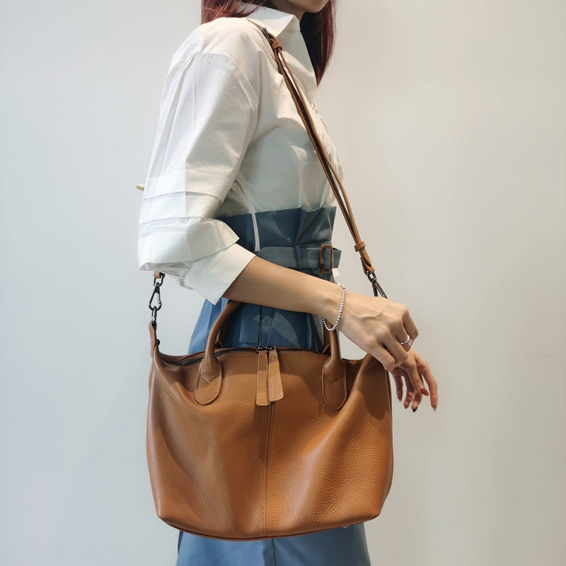 Li Ji | Original handmade genuine leather | Soft texture first-layer soft leather handbag No. B0114 